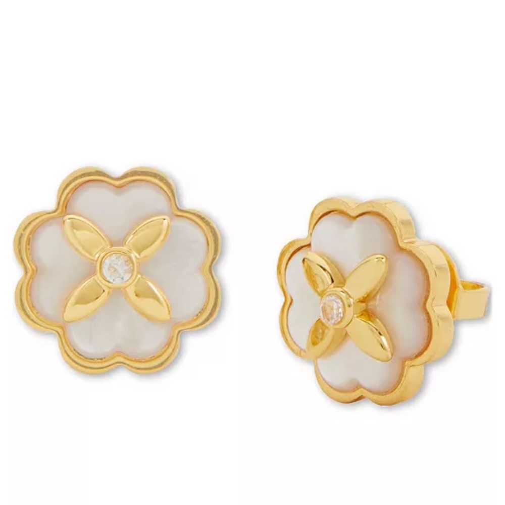 KATE SPADE Earrings NWT / Heritage Bloom Mother-of-Pearl Stud Earrings